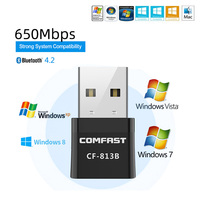 5Ghz USB Bluetooth adaptery Bluetooth 4.2 650Mbps bezprzewodowy komputer Adapter odbiornik Audio nadajnik Dongles Laptop słuchawki 3